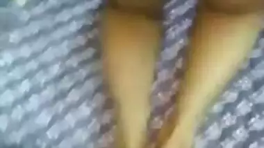 Desi wife prepares herself for sex with hubby by oiling up XXX vagina