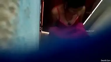 Village voyeur records XXX video with nude Desi MILF in the shower