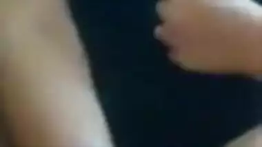 Beautiful girl fingering hard