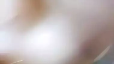 Beautiful horny Indian Bhabhi fingering her cunt