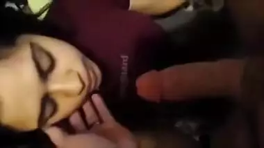 Beautiful girl Sucking big cock cum in mouth