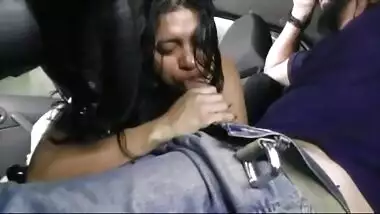 Horny Big Boobs Office Girl Gives Blowjob In Car
