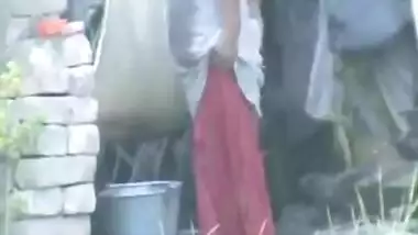 Desi Village Wife Caught Bathing Outdoor