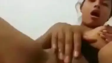 Hairy pussy sex video for her bf to show her horniness